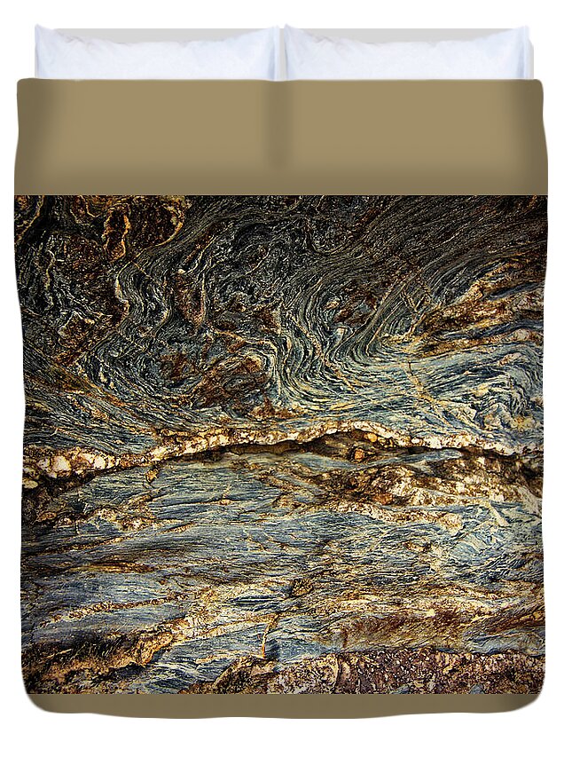Wood Grain On Rock Duvet Cover featuring the photograph Wood Grain on Rock by Doolittle Photography and Art