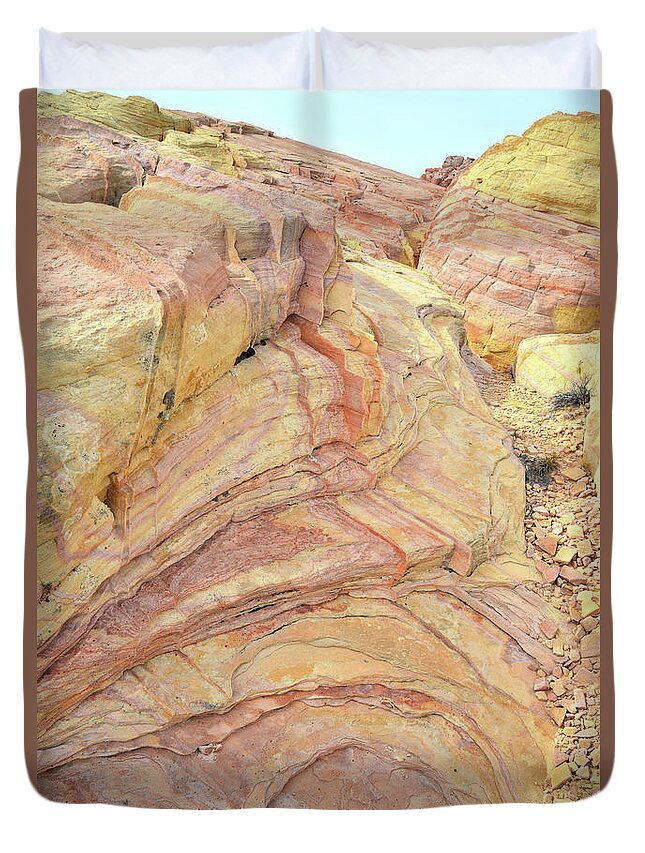 Valley Of Fire State Park Duvet Cover featuring the photograph Colorful Sandstone in Valley of Fire #21 by Ray Mathis