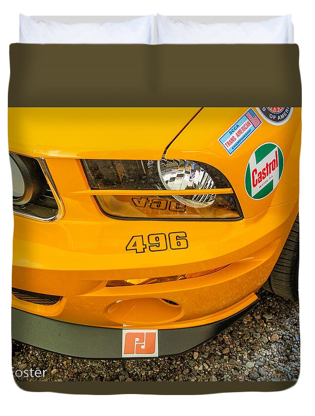 2007 Duvet Cover featuring the photograph 2007 Parnelli Jones Mustang by Darrell Foster