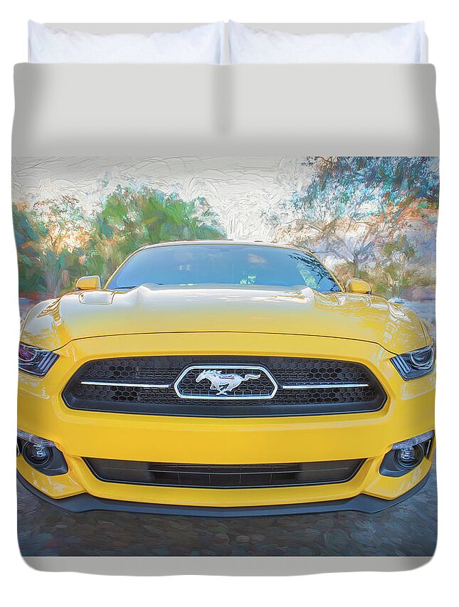 2015 Ford Mustang 50th Anniversary Edition c150 Duvet Cover by
