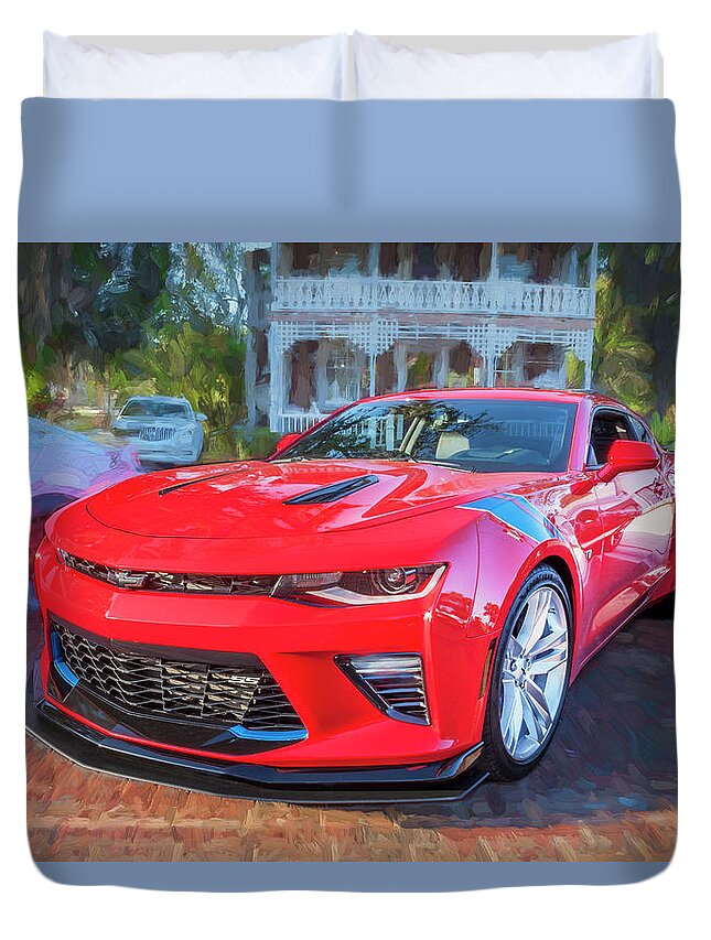 2017 Chevy Camaro Duvet Cover featuring the photograph 2017 Chevrolet Camaro SS2 by Rich Franco