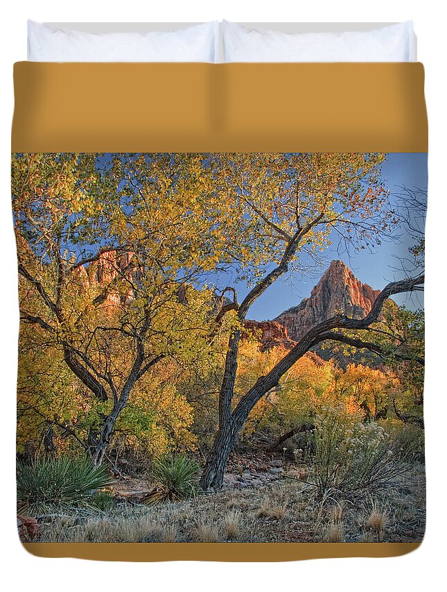 Zion National Park Duvet Cover featuring the photograph Zion National Park #21 by Douglas Pulsipher
