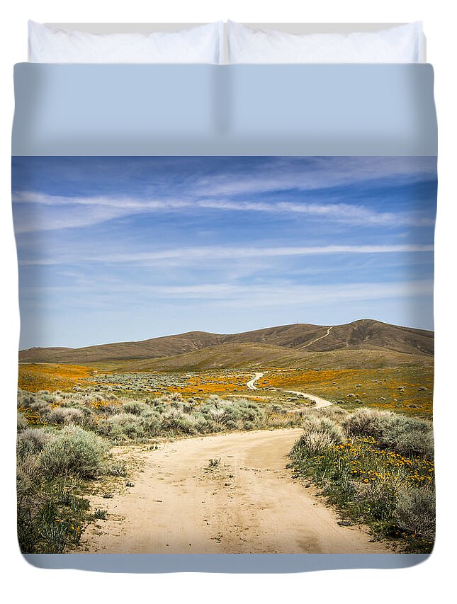 Antelope Valley Duvet Cover featuring the photograph Antelope Valley Poppy Reserve #22 by Beth Taylor