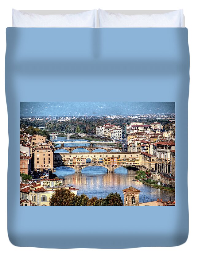 Florence Italy Duvet Cover featuring the photograph Florence Italy #23 by Paul James Bannerman
