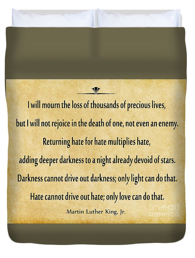 Martin Luther King Jr. Duvet Cover featuring the photograph 239- Martin Luther King Jr. by Joseph Keane