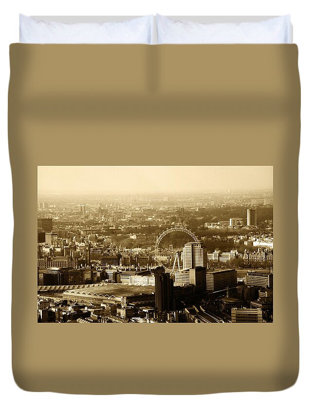 Westminster Skyline Duvet Cover featuring the photograph Westminster Skyline by Chris Day