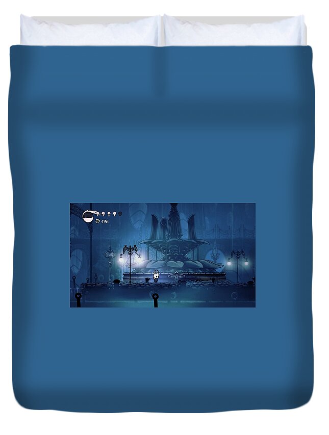 Video Game Duvet Cover featuring the digital art Video Game #27 by Super Lovely