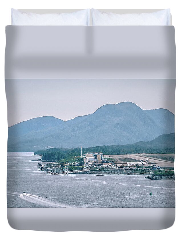 City Duvet Cover featuring the photograph Scenery Around Alaskan Town Of Ketchikan #29 by Alex Grichenko