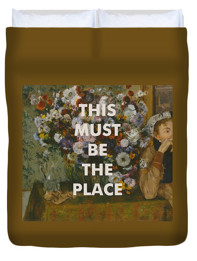 Art & Collectibles Duvet Cover featuring the digital art Talking Heads Lyrics Print              by Georgia Clare