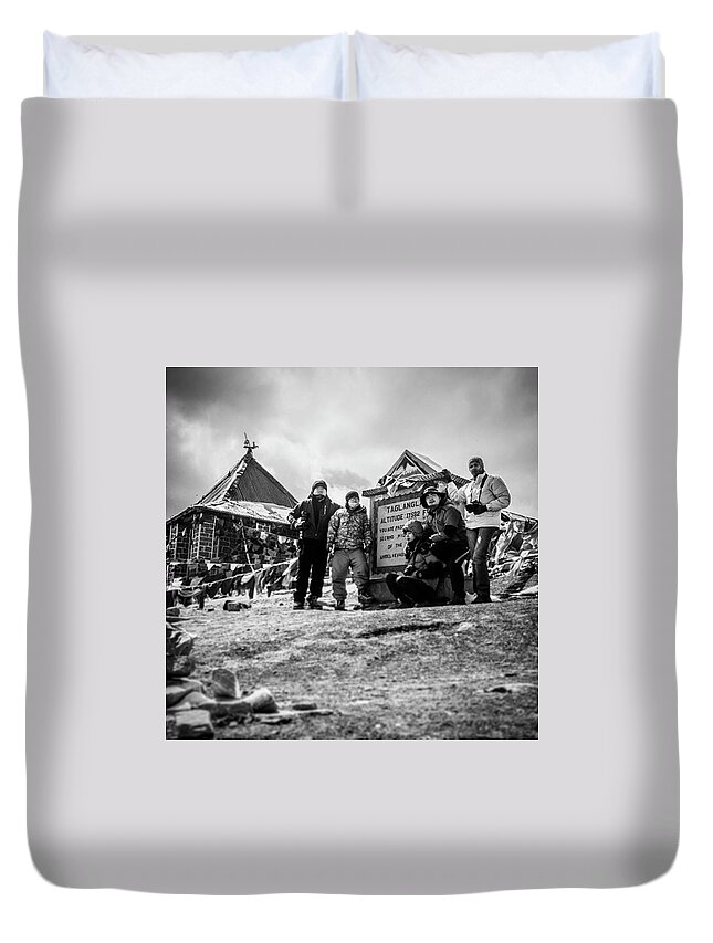 Work Duvet Cover featuring the photograph 2nd Highest Motorable Pass by Aleck Cartwright