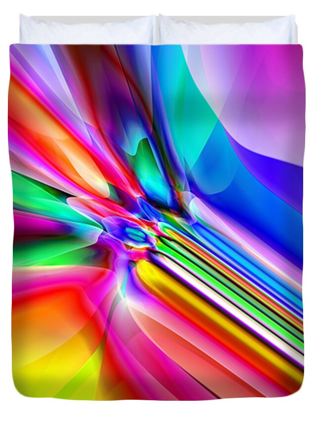 Abstract Duvet Cover featuring the digital art 2X1 Abstract 303 by Rolf Bertram