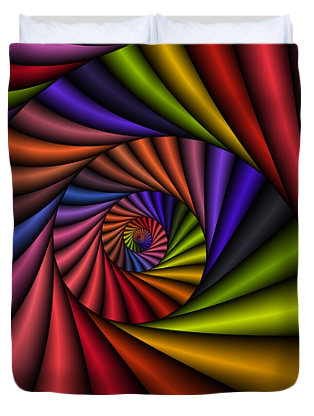 Abstract Duvet Cover featuring the digital art 2X1 Abstract 431 by Rolf Bertram