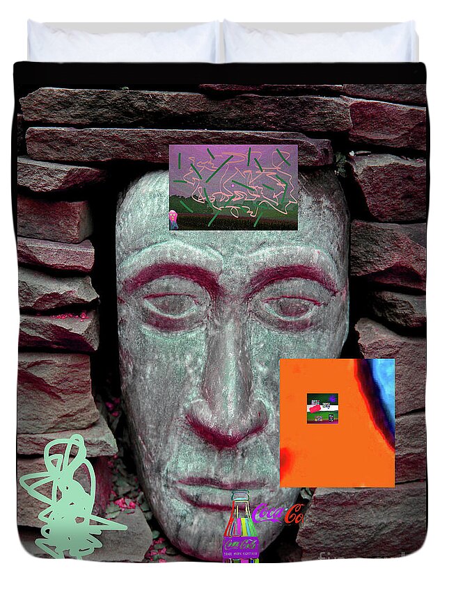 Walter Paul Bebirian Duvet Cover featuring the digital art 3-26-2015abc by Walter Paul Bebirian