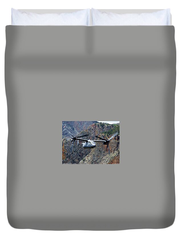 Bell Boeing V-22 Osprey Duvet Cover featuring the photograph Bell Boeing V-22 Osprey #3 by Mariel Mcmeeking