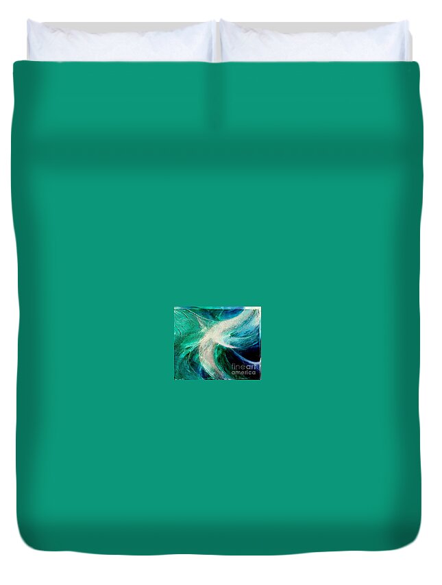 Circulation Duvet Cover featuring the painting Circulation #10 by Kumiko Mayer