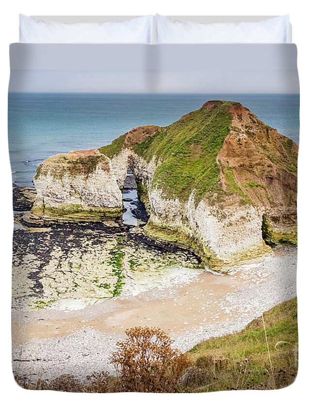 Cliffs Duvet Cover featuring the photograph Cliffs by Mariusz Talarek