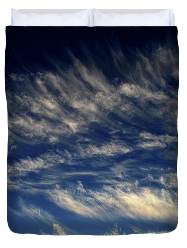 Cirrus Clouds Duvet Cover featuring the photograph Clouds Above #3 by Lyle Crump