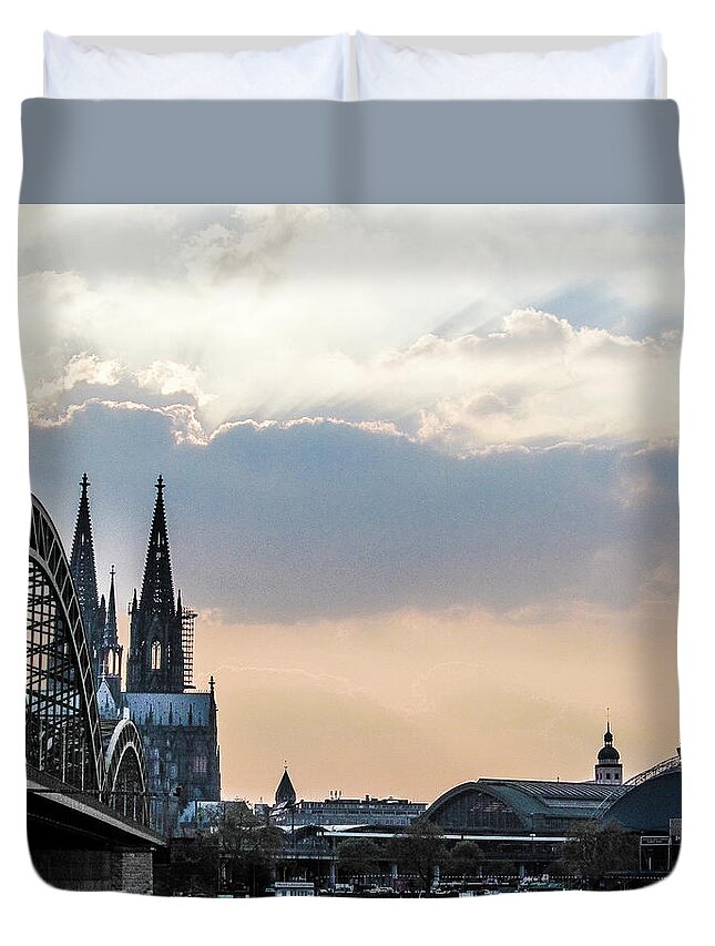 Koln Duvet Cover featuring the photograph Cologne #3 by Cesar Vieira
