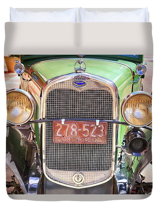 Vintage Duvet Cover featuring the photograph Ford Model A #3 by Chris Smith