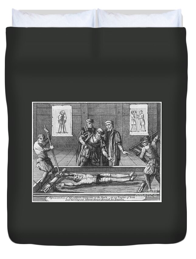 16th Century Duvet Cover featuring the photograph Foxe: Book Of Martyrs #3 by Granger