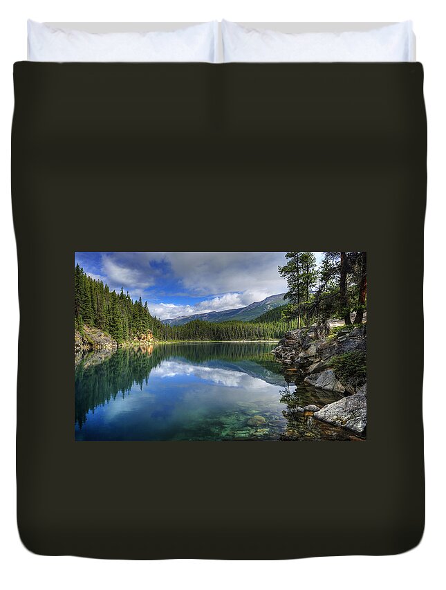 Lake Duvet Cover featuring the photograph Horseshoe Lake #1 by Wayne Sherriff