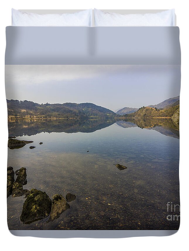 Lake Duvet Cover featuring the photograph Llyn Gwynant #3 by Ian Mitchell