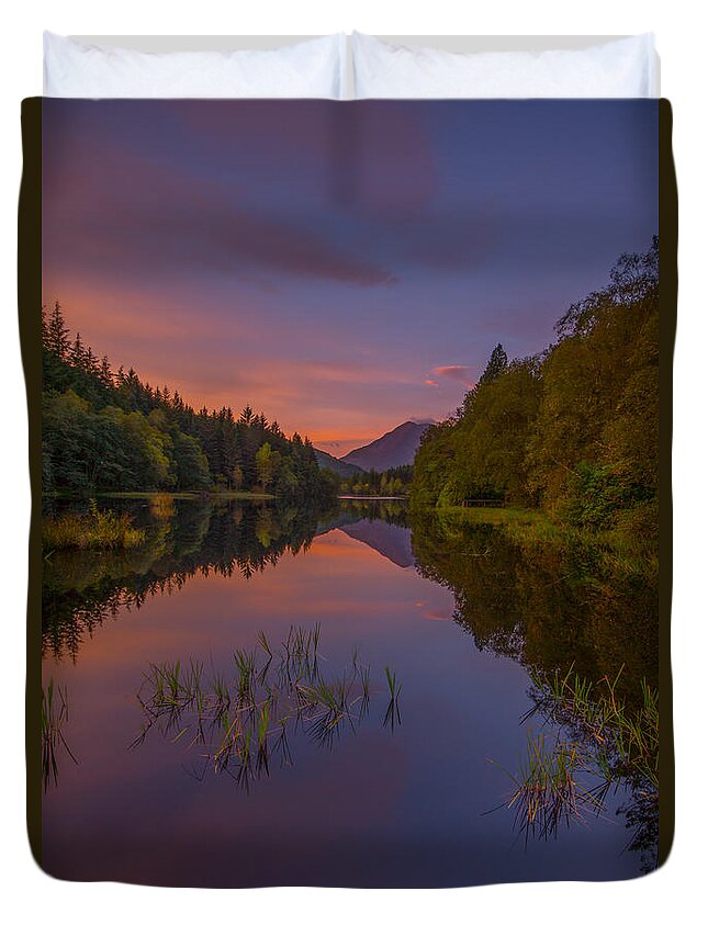 Loch Lochan Duvet Cover featuring the photograph Loch Lochan Sunrise #3 by Keith Thorburn LRPS EFIAP CPAGB
