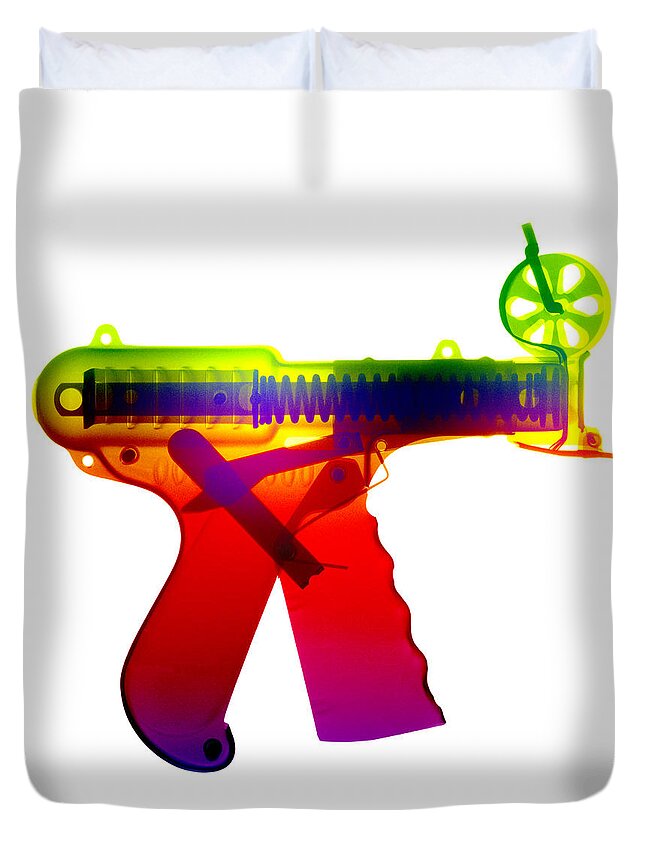 X-ray Art Duvet Cover featuring the photograph X-ray Ray Gun #5 #3 by Roy Livingston