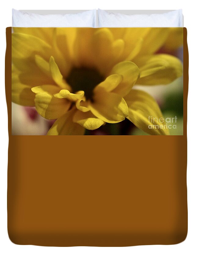Yellow Duvet Cover featuring the photograph Flowers by Deena Withycombe
