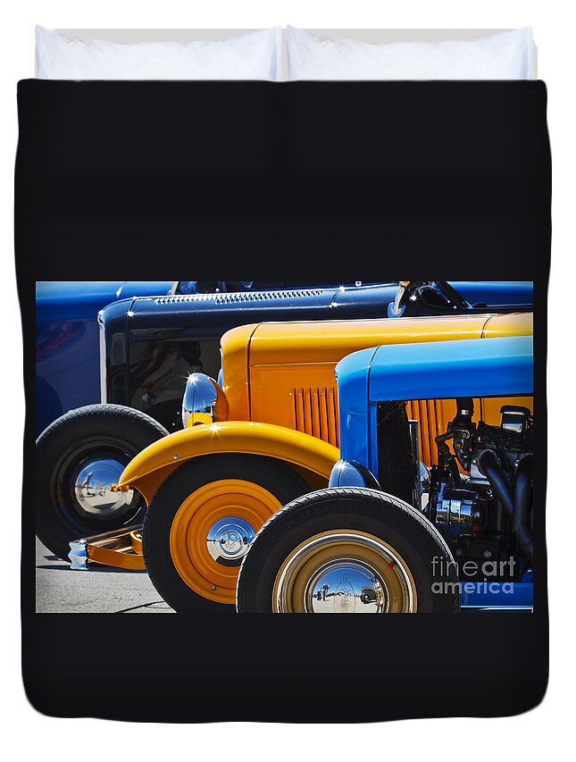 Transportation Duvet Cover featuring the photograph '32 X 3 by Dennis Hedberg
