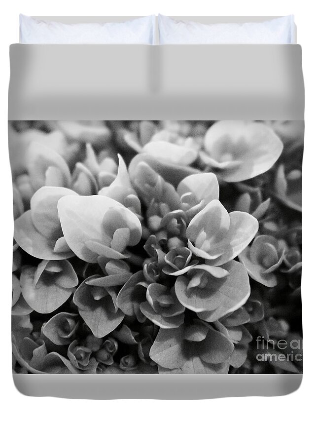 Black And White Flowers Duvet Cover featuring the photograph Flowers by Deena Withycombe