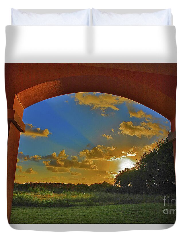 Sunrise Duvet Cover featuring the photograph 33- Window To Paradise by Joseph Keane