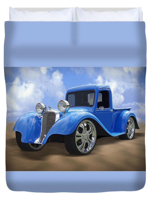 Dodge Duvet Cover featuring the photograph 34 Dodge Pickup by Mike McGlothlen