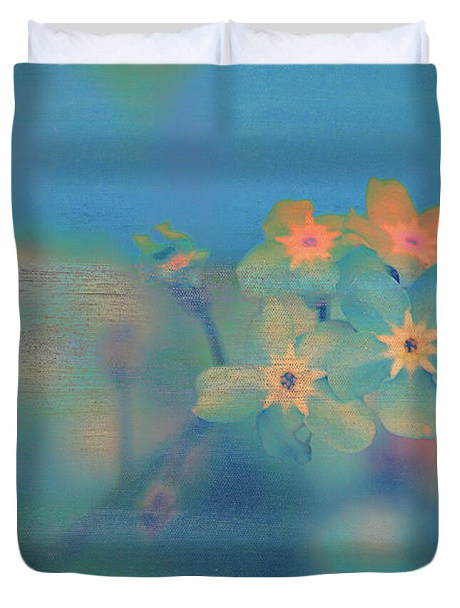 Texture Duvet Cover featuring the photograph Texture Flowers #34 by Prince Andre Faubert