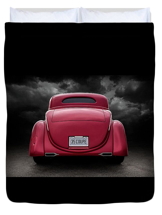 Vintage Duvet Cover featuring the digital art 35 Ford Coupe by Douglas Pittman