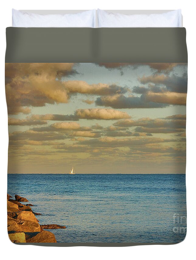 Singer Island Duvet Cover featuring the photograph 35- Smooth Transition by Joseph Keane