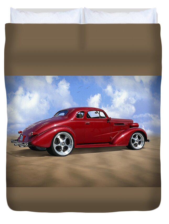 Transportation Duvet Cover featuring the photograph 37 Chevy Coupe by Mike McGlothlen