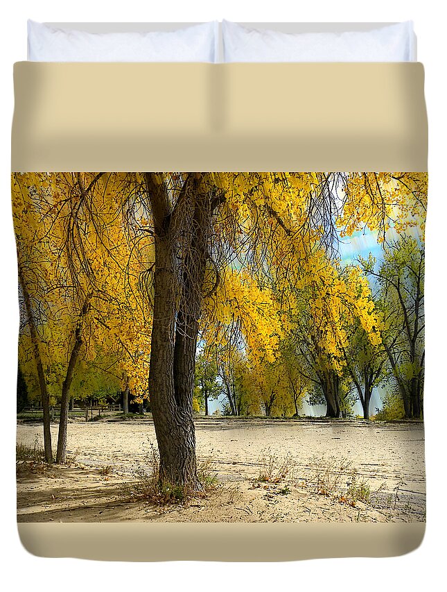 Trees Duvet Cover featuring the photograph 3975 by Peter Holme III