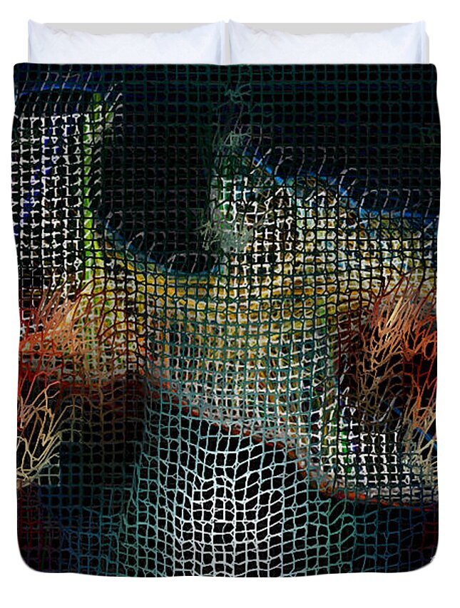 Rafael Salazar Duvet Cover featuring the digital art Magic Fireworks by Rafael Salazar