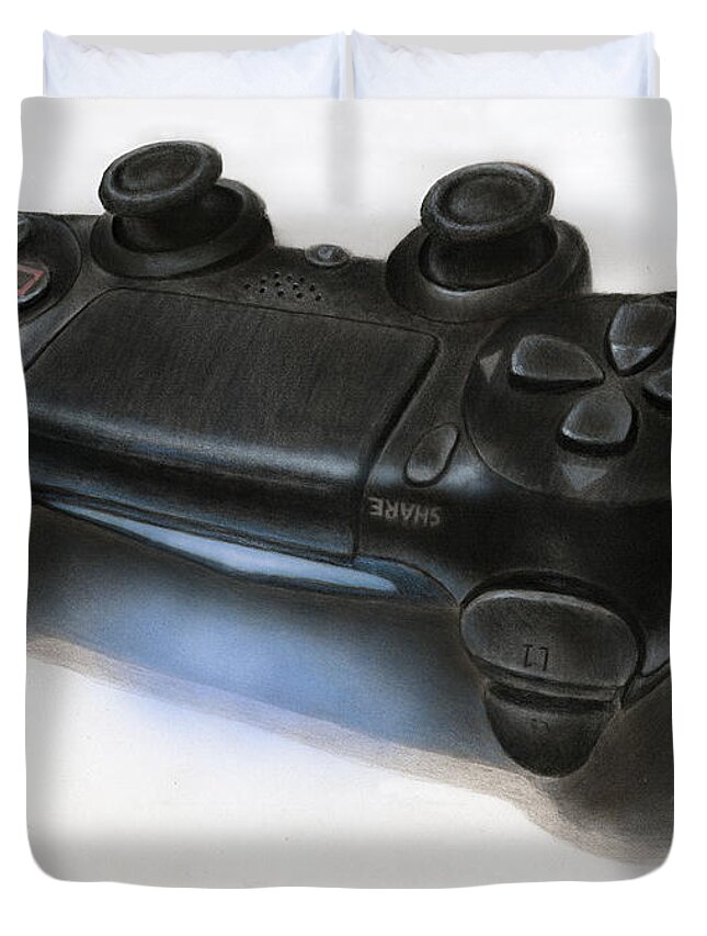 3d Ps4 Controller Drawing Duvet Cover For Sale By Jonathan Anderson