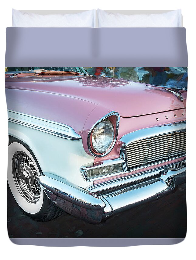 1956 Chrysler Duvet Cover featuring the photograph 1956 Chrysler New Yorker Newport  #4 by Rich Franco