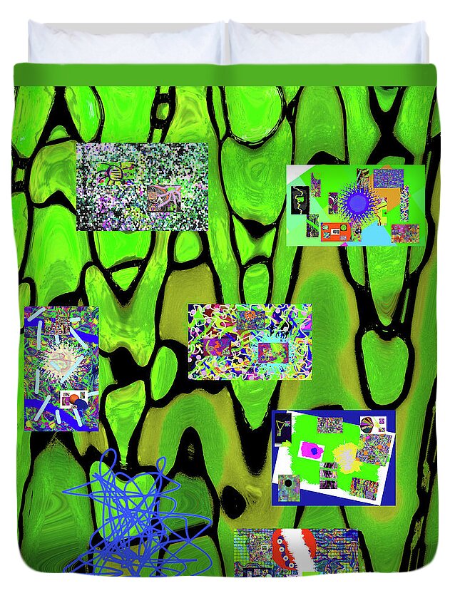 Walter Paul Bebirian Duvet Cover featuring the digital art 4-29-2015kabcdefghijklmnopqrtuvwxy by Walter Paul Bebirian