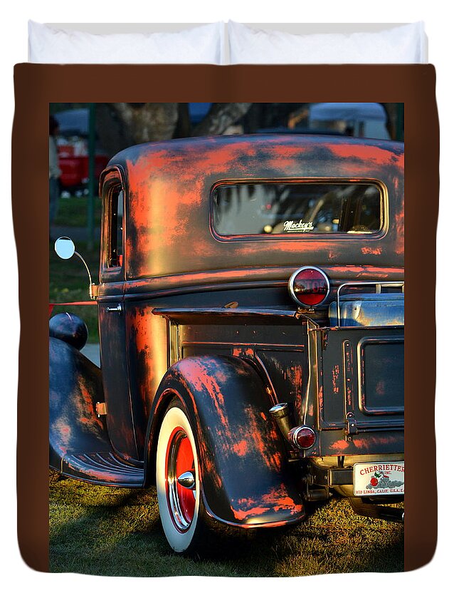  Duvet Cover featuring the photograph Classic Ford Pickup by Dean Ferreira