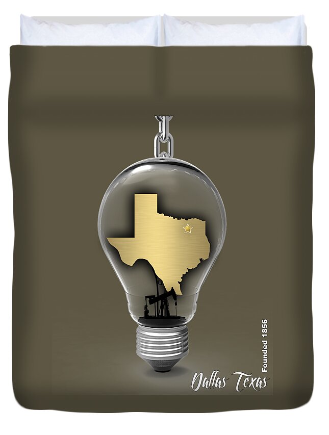 Dallas Duvet Cover featuring the mixed media Dallas Texas Map Collection #4 by Marvin Blaine