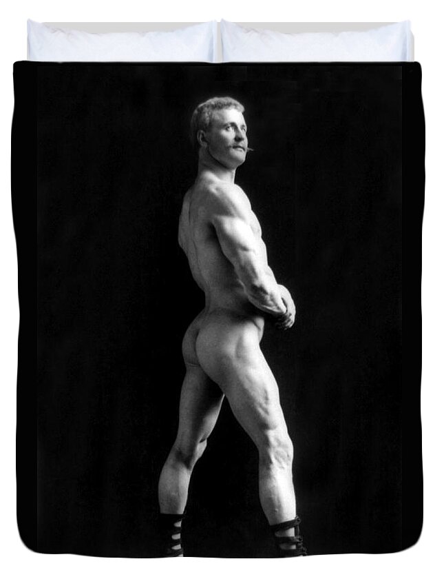 Erotica Duvet Cover featuring the photograph Eugen Sandow, Father Of Modern #4 by Science Source
