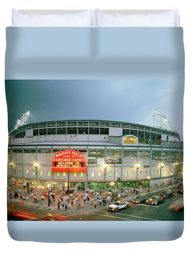 Photography Duvet Cover featuring the photograph High Angle View Of Tourists #4 by Panoramic Images