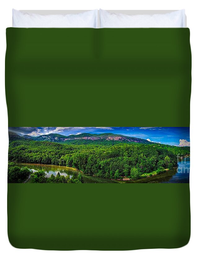 Lake Lure Duvet Cover featuring the photograph Lake Lure #4 by Buddy Morrison
