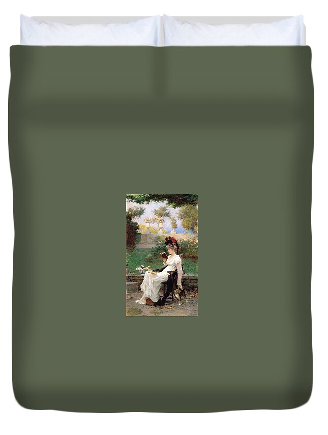 Marcus Stone 1840 - 1921 Duvet Cover featuring the painting Marcus Stone by MotionAge Designs