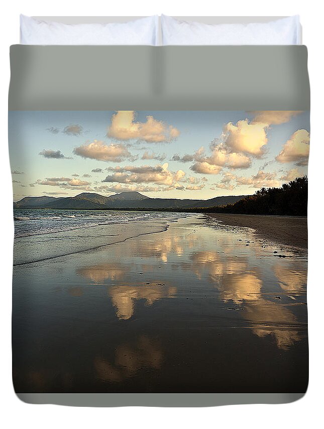 4 Miles Beach Duvet Cover featuring the photograph 4 Miles Beach 5.15 PM by Andrei SKY