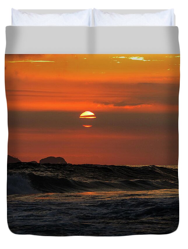 Sunset Duvet Cover featuring the photograph Sunset #4 by Cesar Vieira